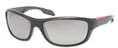 Prada Sport PS 04NS 1AB5Z1 Black Polar Grey sunglasses