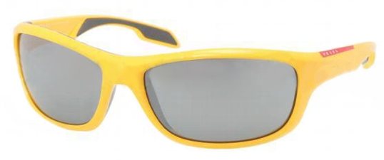 Prada Sport PS 04NS GKD7W1 Yellow Grey Silver Mirror sunglasses