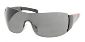 Prada Sport PS 07HS 1AB1A1 Gloss Black Gray sunglasses