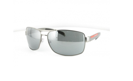 Prada Sport PS 54IS 7CQ7W1 Gunmetal Demi Shiny Silver Mirror sunglasses