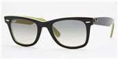 Ray Ban RB2140 ORIGINAL WAYFARER 999/32 Top Black on Tr.Str.Green Crystal Gray Gradient sunglasses