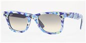 Ray Ban RB2140 102132 Top Flow.blue White on Blue Crystal Gray Grad. sunglasses