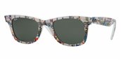 Ray Ban RB2140 1033 Top Texture Metro White Crystal Green sunglasses