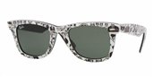 Ray Ban RB2140 1047 Top Text.comics on Black Crystal Green sunglasses