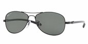 Ray Ban RB8301 002/N5 Black Crystal Green sunglasses