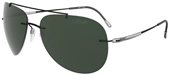 Silhouette Adventurer 8650 6202 Shiny Dark Green, Titanium Temples and Black Temple Tips sunglasses