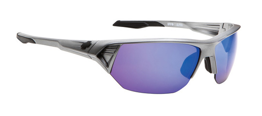 Spy Alpha Metallic Silver Grey w/ Blue Spectra sunglasses