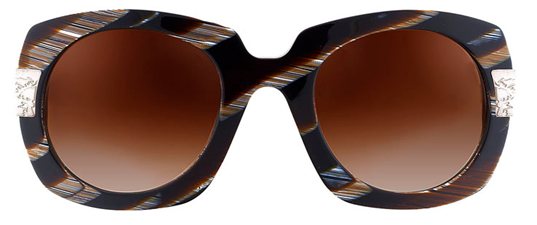 Theo Beech 14 Stripped Brown sunglasses