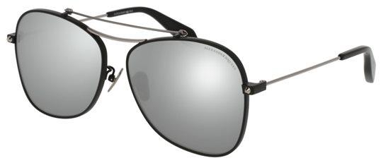 Alexander Mcqueen AM0096SA 002 SILVER FLASH Sunglasses