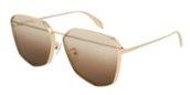 Alexander Mcqueen AM0136S 001 Gold/Brown Gradient sunglasses