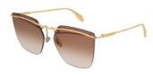 Alexander Mcqueen AM0144S 001 Gold/Brown Gradient sunglasses