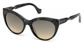 Balenciaga BA0051 63B	black horn / gradient smoke sunglasses