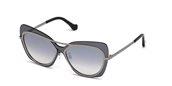 Balenciaga BA0087 12C shiny dark ruthenium smoke mirror sunglasses