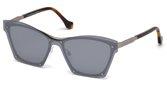 Balenciaga BA0106 14C shiny light ruthenium / smoke mirror sunglasses