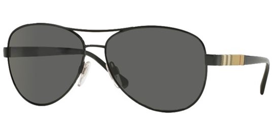 Burberry BE3080 100187 Black Grey Sunglasses