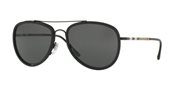Burberry BE3090Q 121387 BLACK RUBBERBLACK grey sunglasses