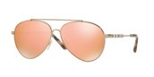 Burberry BE3092QF 12437J gold/brown mirror rose gold sunglasses