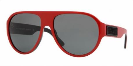 Burberry BE4089A 312287 Red On Black Gray Sunglasses