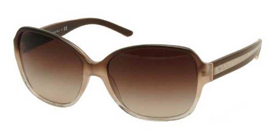 Burberry BE4108 328213 Transparent Brown Dark Brown Shaded Sunglasses