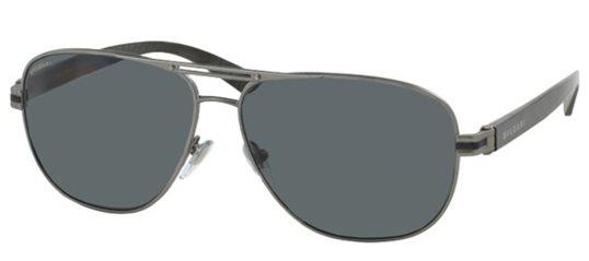 Bvlgari BV5033 195/81 Matte Ruthenium/Grey Polarized Sunglasses
