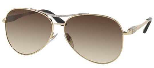 Bvlgari BV6075 200413 Gold Brown Shaded Sunglasses
