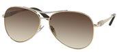 Bvlgari BV6075 200413 Gold Brown Shaded Sunglasses