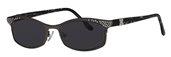 Caviar 1757 82 Gunmetal/Silver w/Clear Crystal Stones w/Grey Lens sunglasses