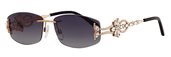 Caviar 5598 21 Gold w/Clear/Midnight Black Crystal Stones sunglasses