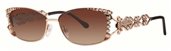 Caviar 5621 Champagne 16 Brown with Clear Crystals / Brown Lens sunglasses