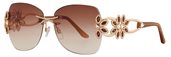 Caviar 6851 21 Gold w/Clear/Topaz Crystal Stones w/Brown Lens sunglasses