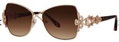 Caviar 6863 21 Gold w/ Clear Crystals w/ Bow D&#233;cor sunglasses