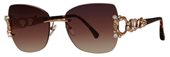 Caviar 6870 16 Gold w/ Clear Crystals sunglasses