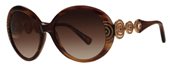 Caviar 6872 16 Brown / Gold w/ Gold Crystals sunglasses