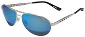 Chopard SCHB01 S80P matte palladium/smoke blue mirror polarized sunglasses