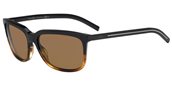 Christian Dior Black Tie 173/S 0F0S Black Light Brown Havana sunglasses