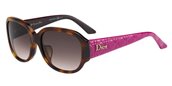 Christian Dior Ladyindior 2/F/S 098Y Havana Fuschia Plum sunglasses