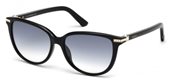 Daniel Swarovski SK0077 01W Shiny Black sunglasses