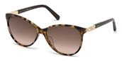 Daniel Swarovski SK0123-H 52F dark havana  gradient brown sunglasses