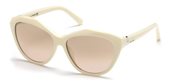 Daniel Swarovski SK0136 25G ivory / brown mirror sunglasses