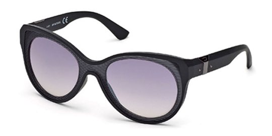 Diesel DL0032 05C Striped Black Grey Sunglasses