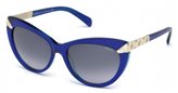 Emilio Pucci EP0017 01B - shiny black / gradient smoke  sunglasses