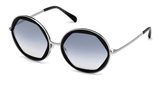 Emilio Pucci EP0036 01B - shiny black / gradient smoke  sunglasses