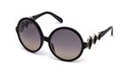 Emilio Pucci EP0039 01B - shiny black / gradient smoke  sunglasses