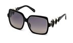 Emilio Pucci EP0040 01B - shiny black / gradient smoke  sunglasses