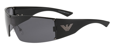 Emporio Armani 9423/S 0BKS Shiny Black/BlackFrame/Smoke Lens Sunglasses