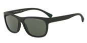 Emporio Armani EA4081F 50429A black polar green sunglasses