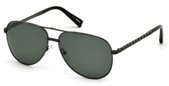 Ermenegildo Zegna EZ0027 09R - matte gunmetal / green polarized  sunglasses