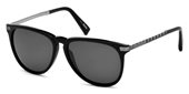 Ermenegildo Zegna EZ0038 01D - shiny black / smoke polarized  sunglasses