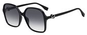 Fendi Ff 0287/S 0807 00 Black (9O dark gray gradient lens) sunglasses