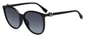 Fendi Ff 0310/F/S 0807 00 Black (9O dark gray gradient lens) sunglasses
